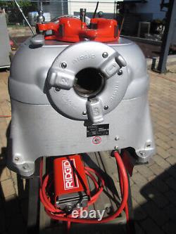 Ridgid 535 Pipe Threader Machine lightly used 1/8 to 2 150A cart 2 811 heads