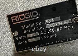 Ridgid 535 Pipe Threader with 4 Die Heads & Cart 230V Single Phase