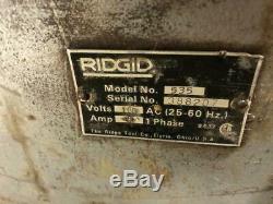 Ridgid 535 Pipe Threading Machine/ Pipe Threader 115 V (3) -free Shipping