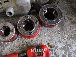 Ridgid 700 Pipe Threader WithSet of 7 Dies 3/8-2 and Pipe Cutter FREE SHIPPING