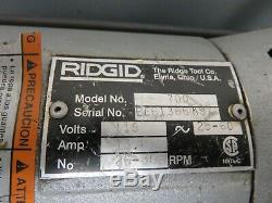 Ridgid 700 Power Drive Pipe Threader Handheld Threading Machine with dies set