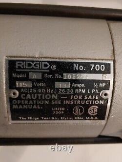 Ridgid 700 Power Drive Portable Pipe Threading Machine NEW