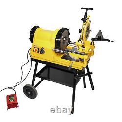 Steel Dragon Tools 6790 1/2 4 Pipe Threader Threading Machine with Cart