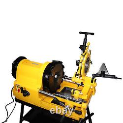 Steel Dragon Tools 6790 1/2 4 Pipe Threader Threading Machine with Cart