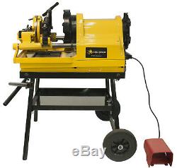 Steel Dragon Tools 6790 1/2 4 Pipe Threader Threading Machine with Cart