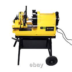 Steel Dragon Tools 6790 1/2 4 Pipe Threader Threading Machine with Cart