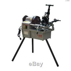 Toolots Bolt and Pipe Threading Machine 1/2 to 2 NPT Threader Deburrer 1.5HP
