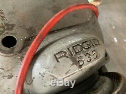 Used Ridgid 535 Pipe Threader Threading Machine With Stand And Accessories