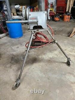 Used Ridgid Industrial 300 T-2 Pipe Reversible Threader Machine With Tripod 115v