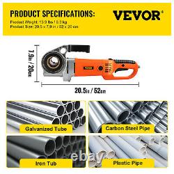 VEVOR 2300W Electric Pipe Threader Pipe Threading Machine Portable with 6 Dies
